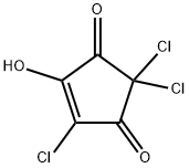 4-Cyclopentene-1,3-dione, 2,2,4-trichloro-5-hydroxy- Structure