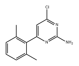 4-氯-6-(2,6-二甲基苯基)嘧啶-2-胺 结构式