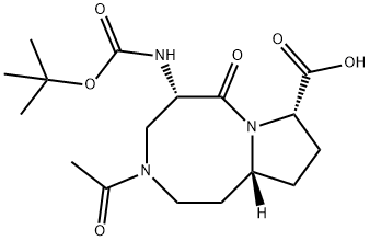 (5S,8S,10AR)-3-乙酰基-5-(叔丁氧羰基)-6-氧杂氢吡咯[1,2-A ]-[1,5]二氮杂辛-8-羧酸,2497590-06-2,结构式