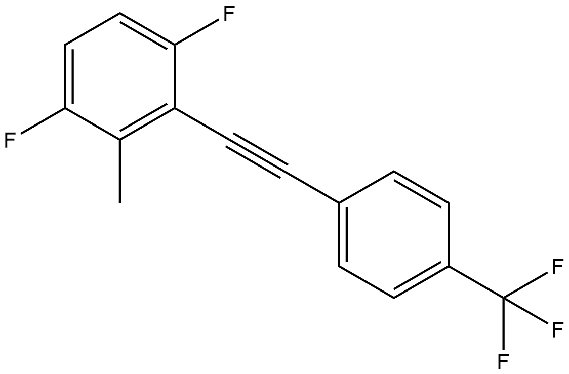 1,4-Difluoro-2-methyl-3-[2-[4-(trifluoromethyl)phenyl]ethynyl]benzene Structure