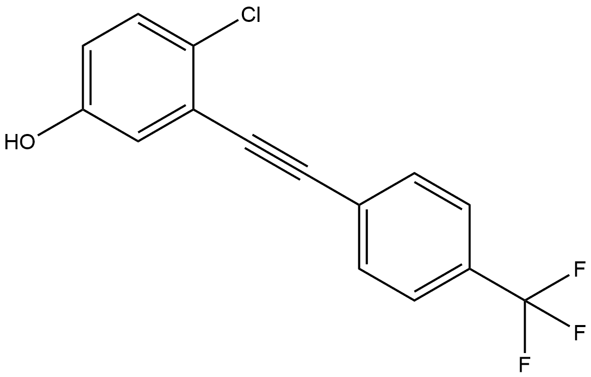 4-Chloro-3-[2-[4-(trifluoromethyl)phenyl]ethynyl]phenol Structure