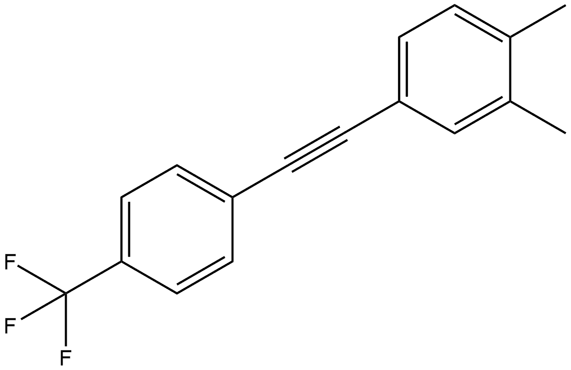 1,2-Dimethyl-4-[2-[4-(trifluoromethyl)phenyl]ethynyl]benzene Structure
