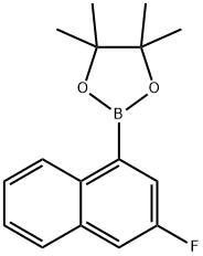 1,3,2-Dioxaborolane, 2-(3-fluoro-1-naphthalenyl)-4,4,5,5-tetramethyl- Structure