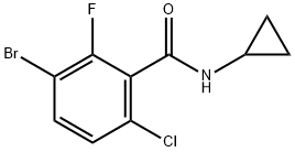 3-bromo-6-chloro-N-cyclopropyl-2-fluorobenzamide Structure