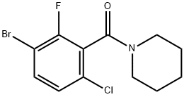 (3-bromo-6-chloro-2-fluorophenyl)(piperidin-1-yl)methanone,2504203-91-0,结构式