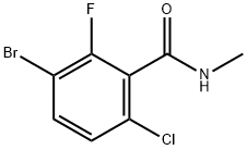 3-bromo-6-chloro-2-fluoro-N-methylbenzamide 结构式