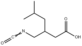 Hexanoic acid, 3-(isocyanatomethyl)-5-methyl- Structure