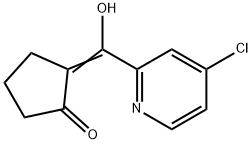 Cyclopentanone, 2-[(4-chloro-2-pyridinyl)hydroxymethylene]-,2505174-88-7,结构式