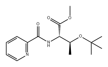 (2S,3S)-3-(叔丁氧基)-2-(皮考啉酰氨基)丁酸甲酯 结构式