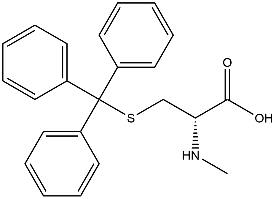 N-Methyl-S-(triphenylmethyl)-D-cysteine Struktur