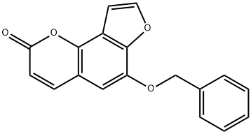 2H-Furo[2,3-h]-1-benzopyran-2-one, 6-(phenylmethoxy)- Structure