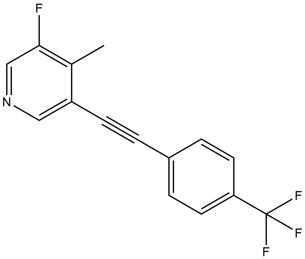 3-Fluoro-4-methyl-5-[2-[4-(trifluoromethyl)phenyl]ethynyl]pyridine Struktur