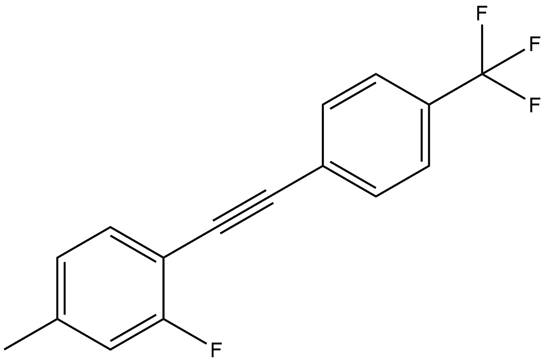 2-Fluoro-4-methyl-1-[2-[4-(trifluoromethyl)phenyl]ethynyl]benzene Struktur
