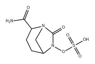 Sulfuric acid, mono[2-(aminocarbonyl)-7-oxo-1,6-diazabicyclo[3.2.1]oct-6-yl] ester Structure