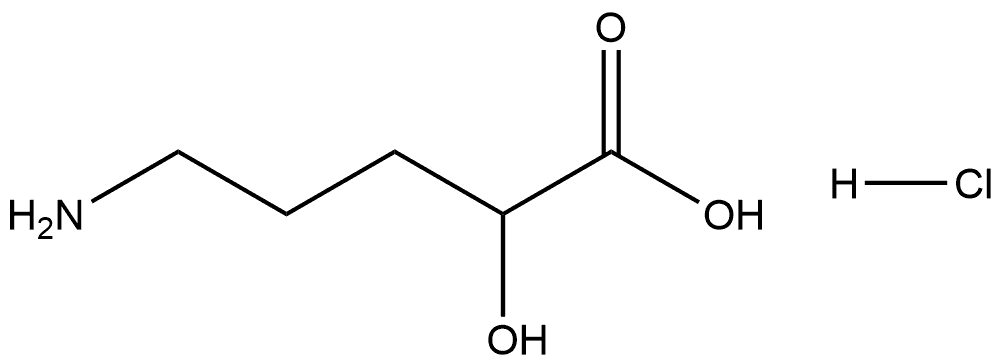 Pentanoic acid, 5-amino-2-hydroxy-, hydrochloride (1:1) Struktur