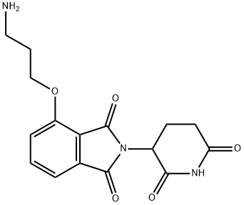 1H-Isoindole-1,3(2H)-dione, 4-(3-aminopropoxy)-2-(2,6-dioxo-3-piperidinyl)- Struktur