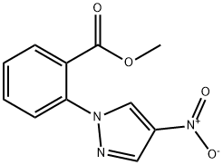 Benzoic acid, 2-(4-nitro-1H-pyrazol-1-yl)-, methyl ester Structure