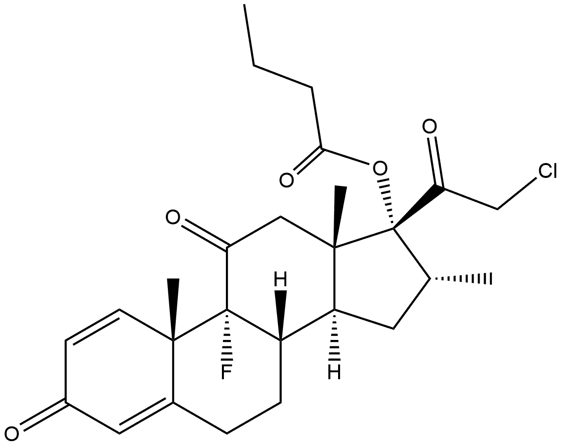 Clobetasone Butyrate EP Impurity F Structure