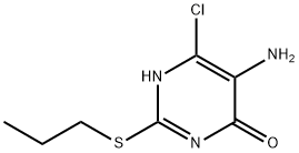 4(1H)-Pyrimidinone, 5-amino-6-chloro-2-(propylthio)- Structure