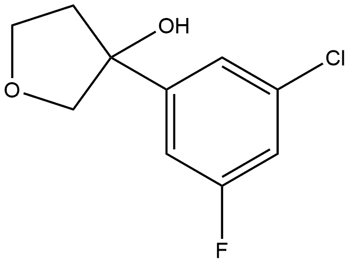 3-(3-Chloro-5-fluorophenyl)tetrahydro-3-furanol Structure