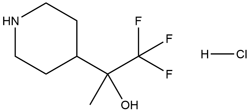 1,1,1-Trifluoro-2-(piperidin-4-yl)propan-2-ol hydrochloride Structure