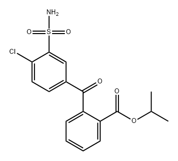 Benzoic acid, 2-[3-(aminosulfonyl)-4-chlorobenzoyl]-, 1-methylethyl ester Structure