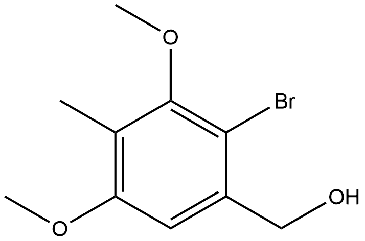 2-Bromo-3,5-dimethoxy-4-methylbenzenemethanol Structure