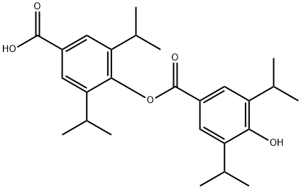 4-Carboxy-2,6-bis(1-methylethyl)phenyl 4-hydroxy-3,5-bis(1-methylethyl)benzoate Structure