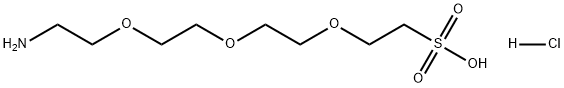 Ethanesulfonic acid, 2-[2-[2-(2-aminoethoxy)ethoxy]ethoxy]-, hydrochloride (1:1) Structure