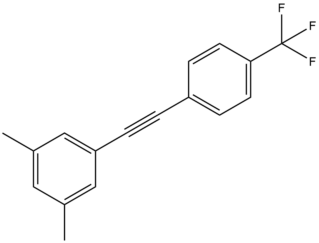 1,3-Dimethyl-5-[2-[4-(trifluoromethyl)phenyl]ethynyl]benzene Structure