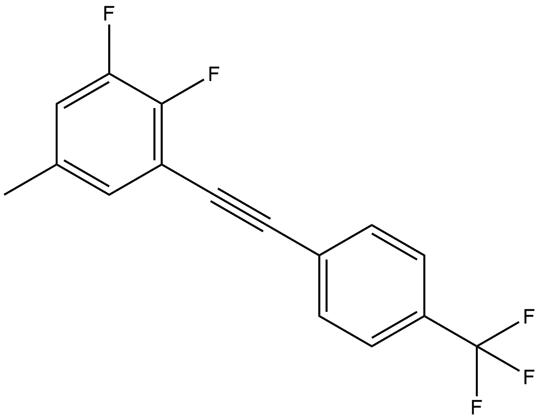 1,2-Difluoro-5-methyl-3-[2-[4-(trifluoromethyl)phenyl]ethynyl]benzene Structure