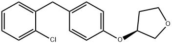 Furan, 3-[4-[(2-chlorophenyl)methyl]phenoxy]tetrahydro-, (3S)- Structure