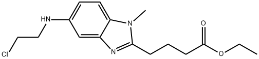 1H-Benzimidazole-2-butanoic acid, 5-[(2-chloroethyl)amino]-1-methyl-, ethyl ester Structure