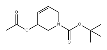 1(2H)-Pyridinecarboxylic acid, 3-(acetyloxy)-3,6-dihydro-, 1,1-dimethylethyl ester Struktur