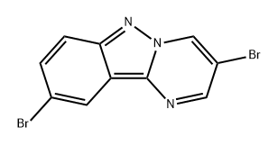 PYRIMIDO[1,2-B]INDAZOLE, 3,9-DIBROMO- 结构式