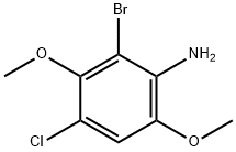 2-溴-4-氯-3,6-二甲氧基苯胺 结构式