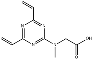 N-(4,6-Diethenyl-1,3,5-triazin-2-yl)-N-methylglycine 结构式