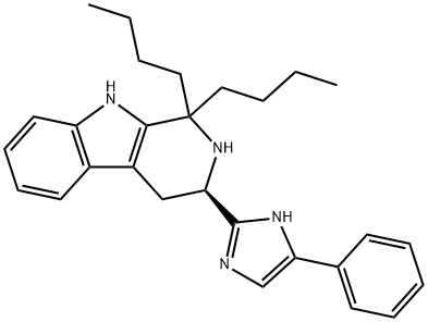 1H-Pyrido[3,4-b]indole, 1,1-dibutyl-2,3,4,9-tetrahydro-3-(5-phenyl-1H-imidazol-2-yl)-, (3R)- Structure