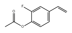 Phenol, 4-ethenyl-2-fluoro-, 1-acetate Structure