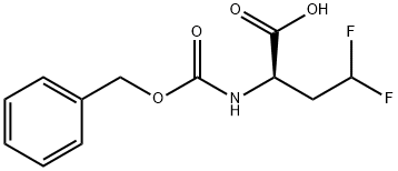 Butanoic acid, 4,4-difluoro-2-[[(phenylmethoxy)carbonyl]amino]-, (2R)- 结构式