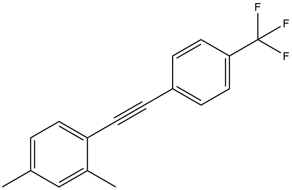 2,4-Dimethyl-1-[2-[4-(trifluoromethyl)phenyl]ethynyl]benzene 结构式