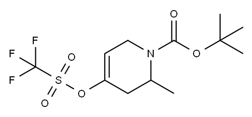 1(2H)-Pyridinecarboxylic acid, 3,6-dihydro-2-methyl-4-[[(trifluoromethyl)sulfonyl]oxy]-, 1,1-dimethylethyl ester Structure