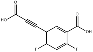 5-(羧乙炔基)-2,4-二氟苯甲酸 结构式