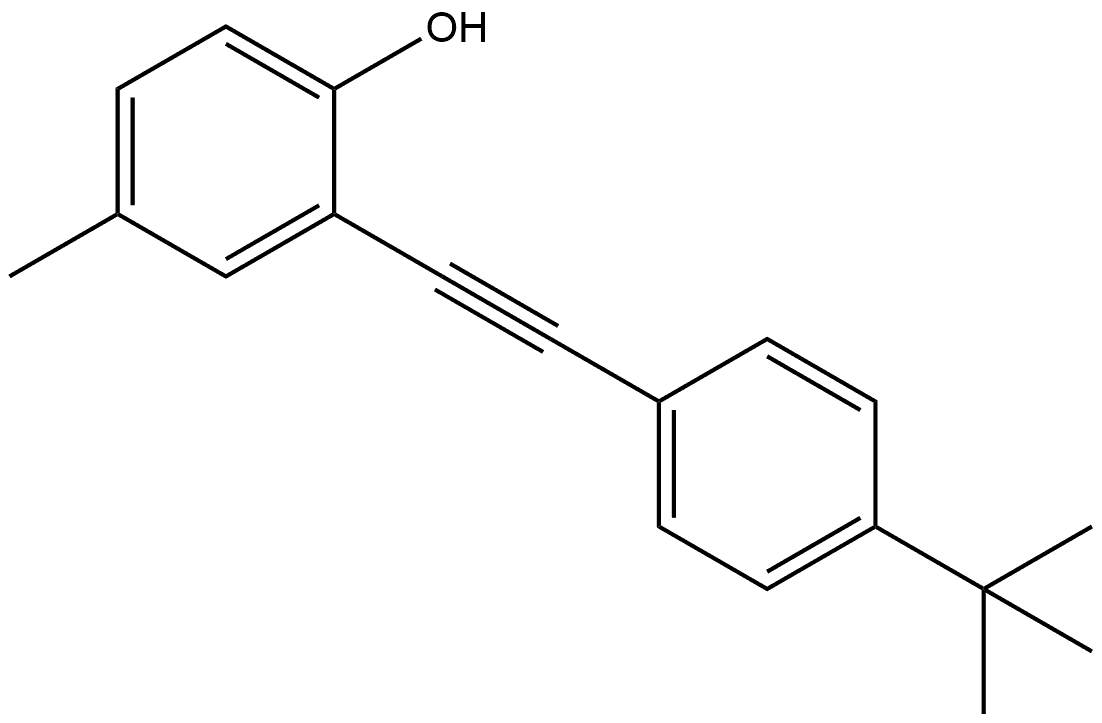 2-[2-[4-(1,1-Dimethylethyl)phenyl]ethynyl]-4-methylphenol 结构式