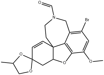 Spiro[6H-benzofuro[3a,3,2-ef][2]benzazepine-6,2'-[1,3]dioxolane]-11(12H)-carboxaldehyde, 1-bromo-4a,5,9,10-tetrahydro-3-methoxy-4'-methyl-