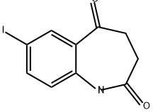 1H-1-Benzazepine-2,5-dione, 3,4-dihydro-7-iodo- 化学構造式