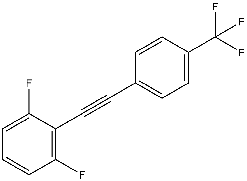 1,3-Difluoro-2-[2-[4-(trifluoromethyl)phenyl]ethynyl]benzene Structure