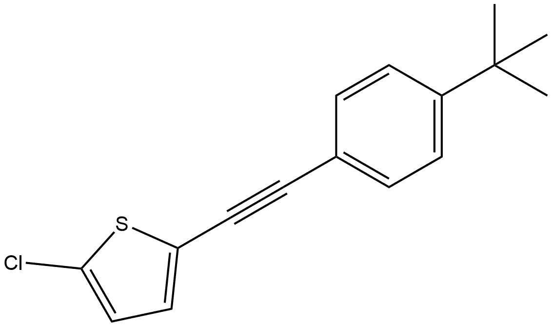 2-Chloro-5-[2-[4-(1,1-dimethylethyl)phenyl]ethynyl]thiophene Struktur