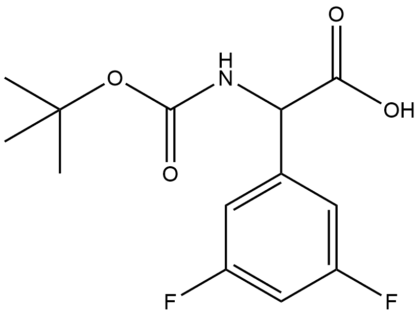 2-((叔丁氧羰基)氨基)-2-(3,5-二氟苯基)乙酸, 253324-75-3, 结构式