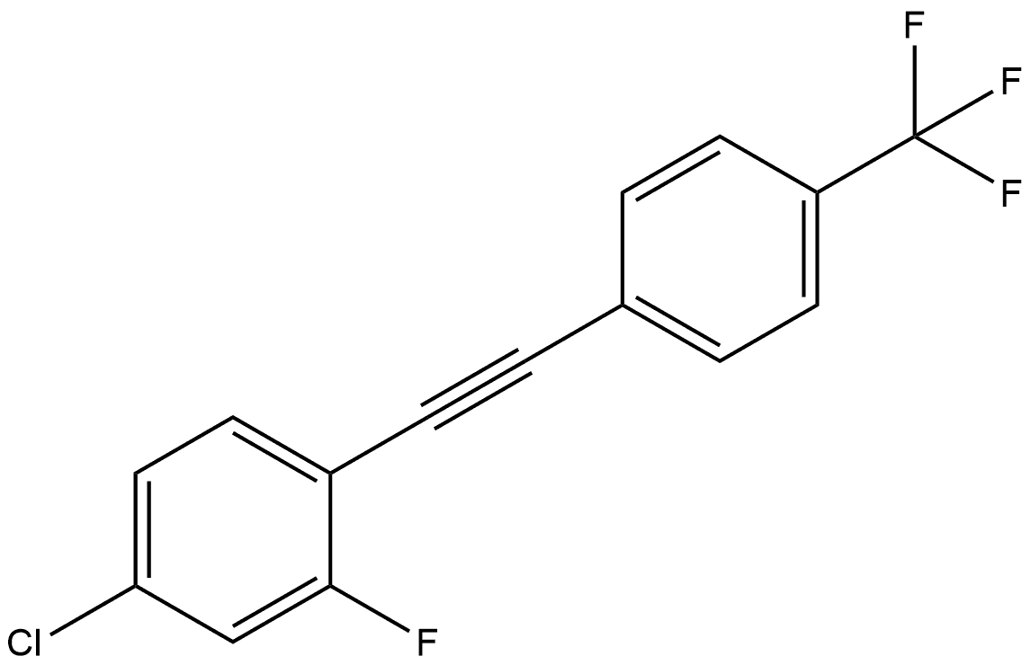 4-Chloro-2-fluoro-1-[2-[4-(trifluoromethyl)phenyl]ethynyl]benzene 结构式